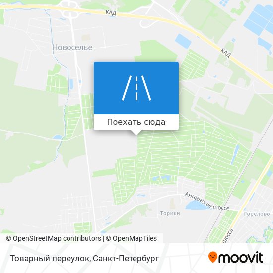 Карта Товарный переулок