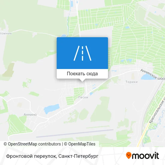 Карта Фронтовой переулок