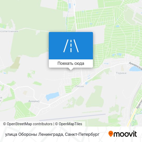 Карта улица Обороны Ленинграда