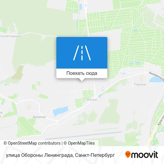 Карта улица Обороны Ленинграда