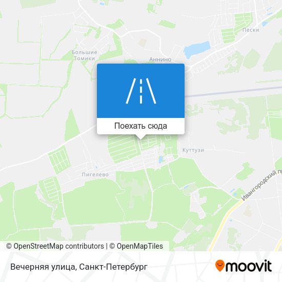 Карта Вечерняя улица