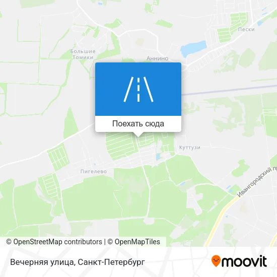 Карта Вечерняя улица