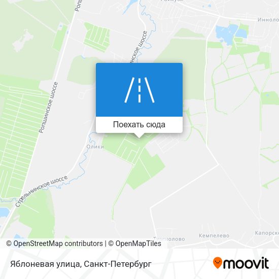Карта Яблоневая улица