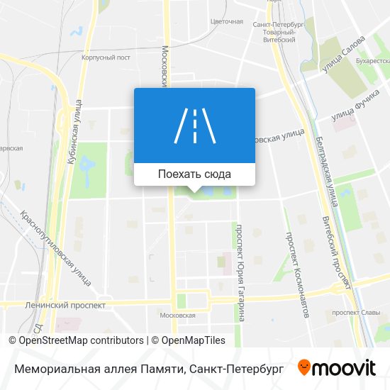 Карта Мемориальная аллея Памяти