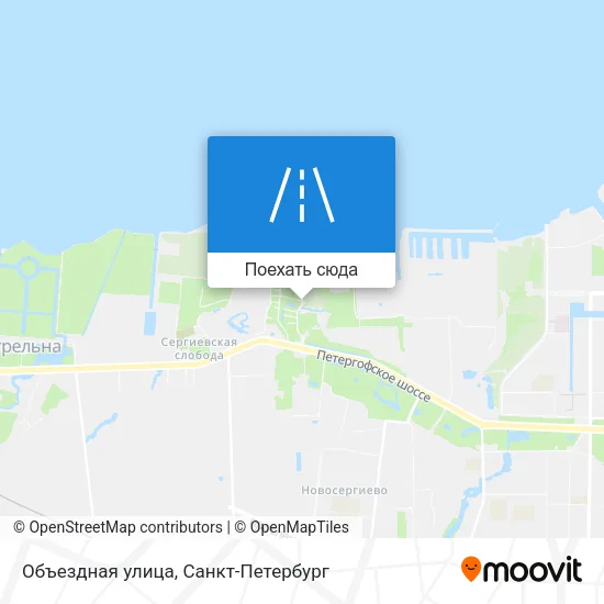 Карта Объездная улица