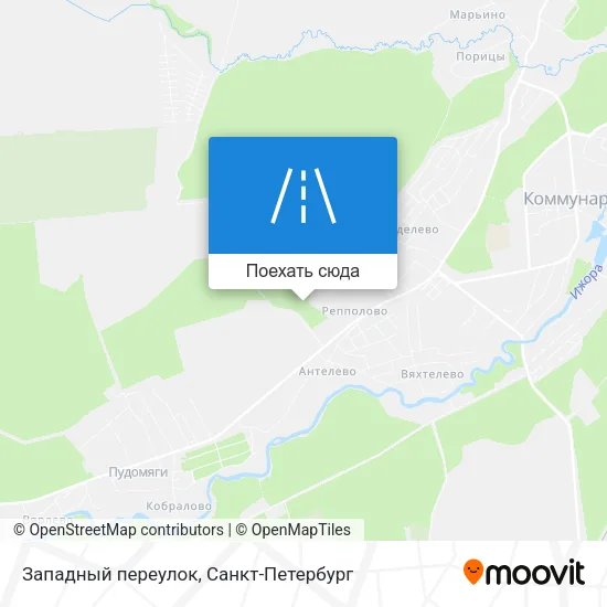 Карта Западный переулок