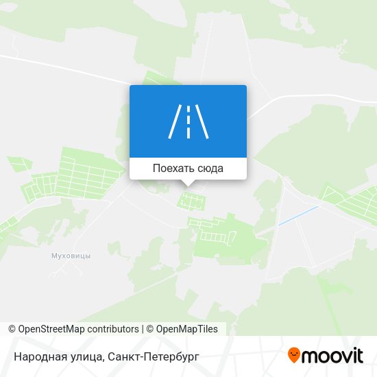 Карта Народная улица