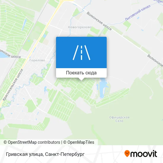 Карта Гривская улица