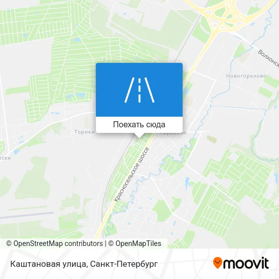 Карта Каштановая улица