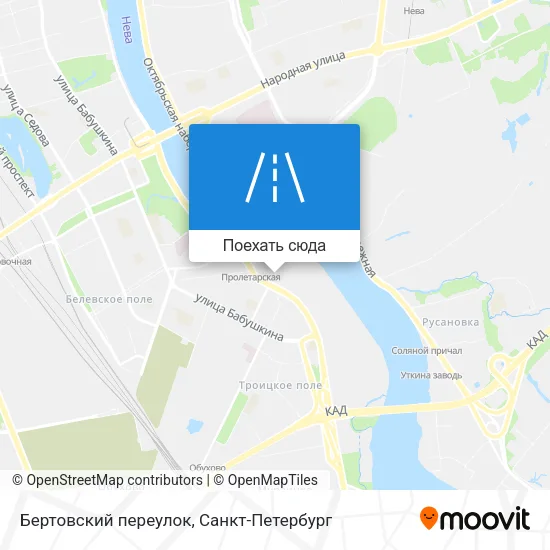 Карта Бертовский переулок