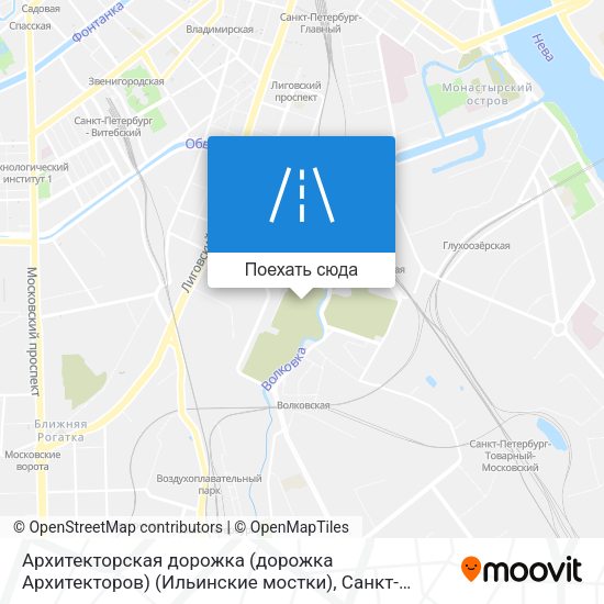 Карта Архитекторская дорожка (дорожка Архитекторов) (Ильинские мостки)