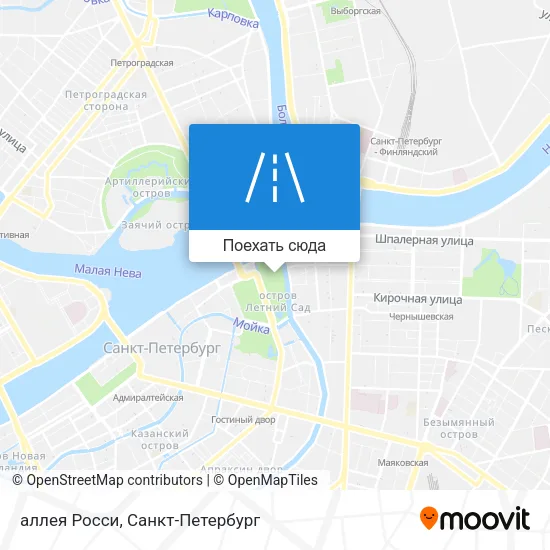Карта аллея Росси