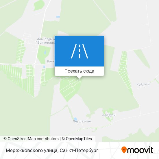 Карта Мережковского улица