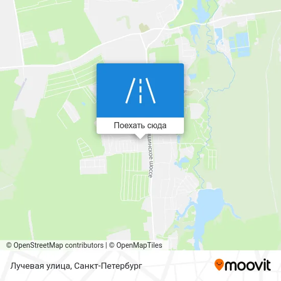 Карта Лучевая улица