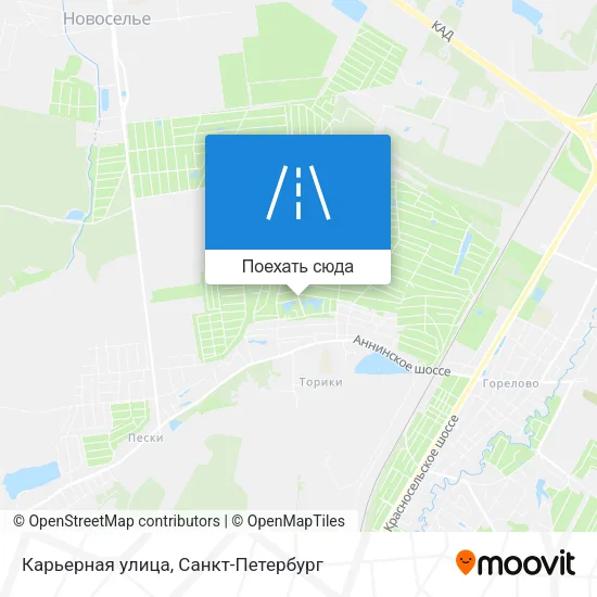 Карта Карьерная улица