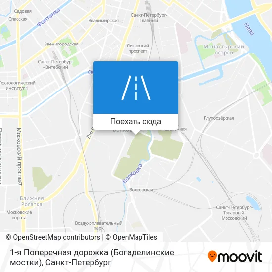 Карта 1-я Поперечная дорожка (Богаделинские мостки)