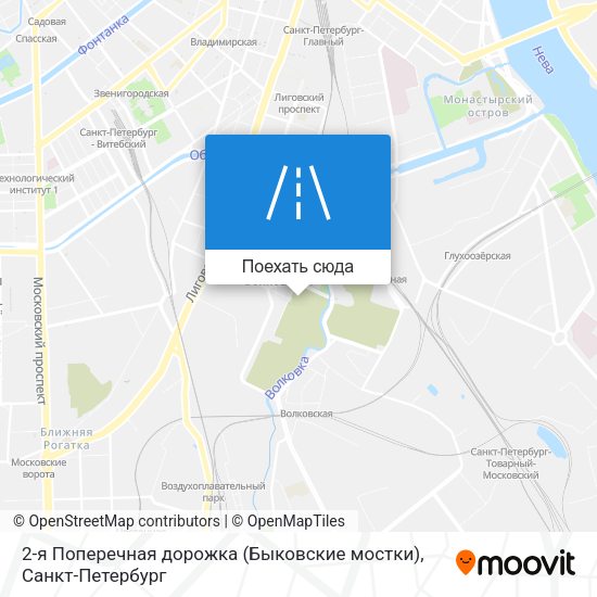 Карта 2-я Поперечная дорожка (Быковские мостки)