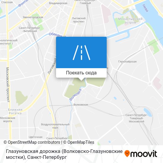 Карта Глазуновская дорожка (Волковско-Глазуновские мостки)