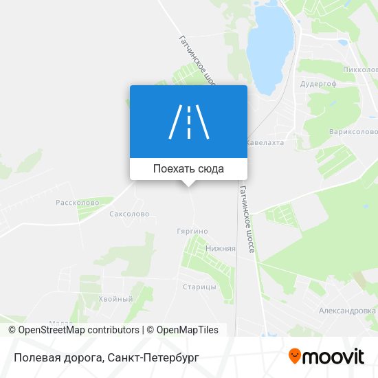 Карта Полевая дорога