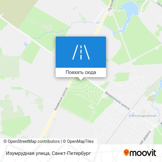 Карта Изумрудная улица