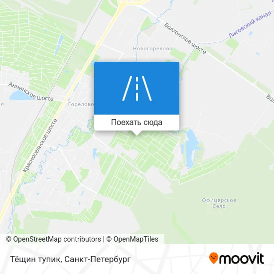 Карта Тёщин тупик