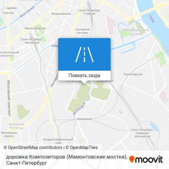 Карта дорожка Композиторов (Мамонтовские мостки)