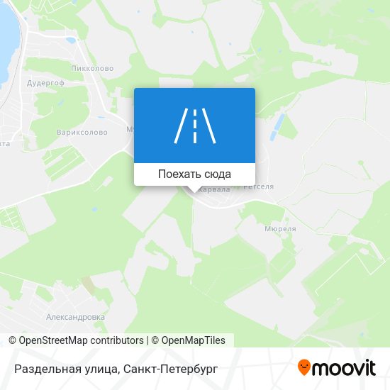 Карта Раздельная улица