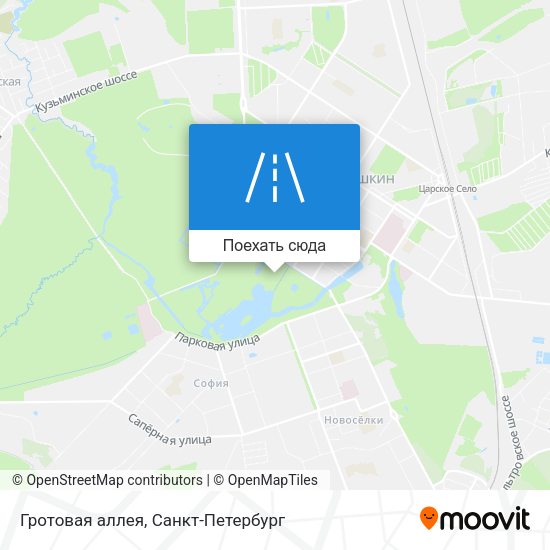 Карта Гротовая аллея