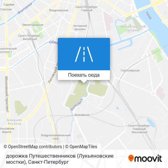 Карта дорожка Путешественников (Лукьяновские мостки)