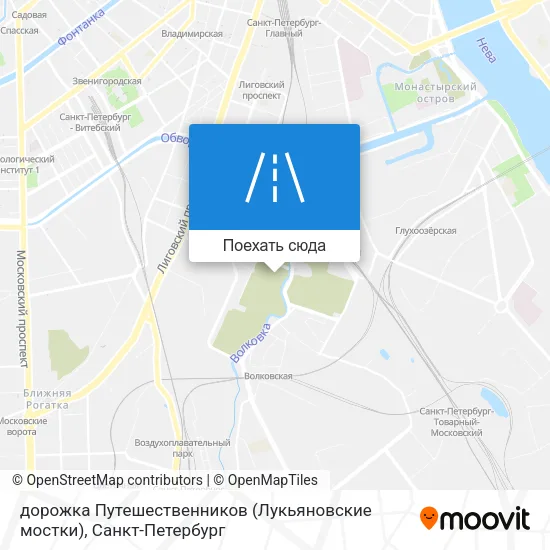 Карта дорожка Путешественников (Лукьяновские мостки)