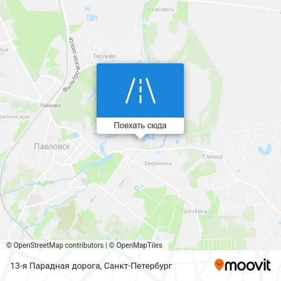 Карта 13-я Парадная дорога