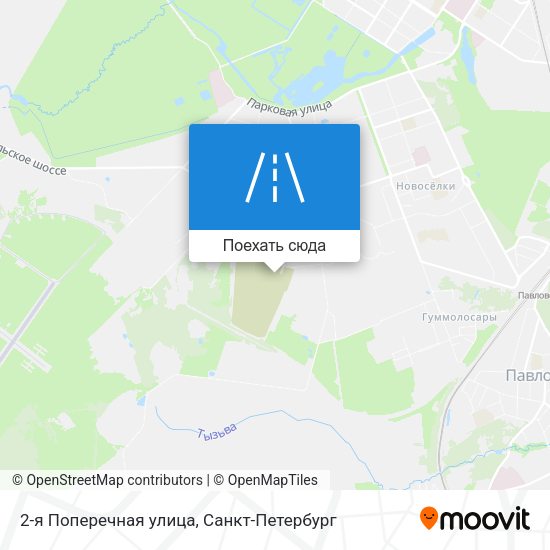 Карта 2-я Поперечная улица