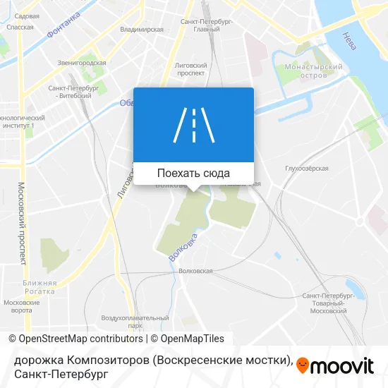 Карта дорожка Композиторов (Воскресенские мостки)