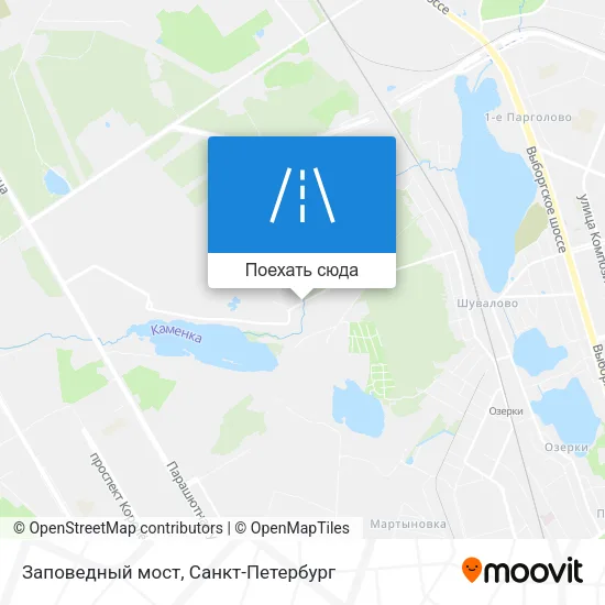 Карта Заповедный мост