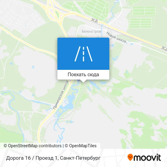 Карта Дорога 16 / Проезд  1