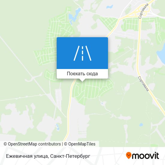 Карта Ежевичная улица