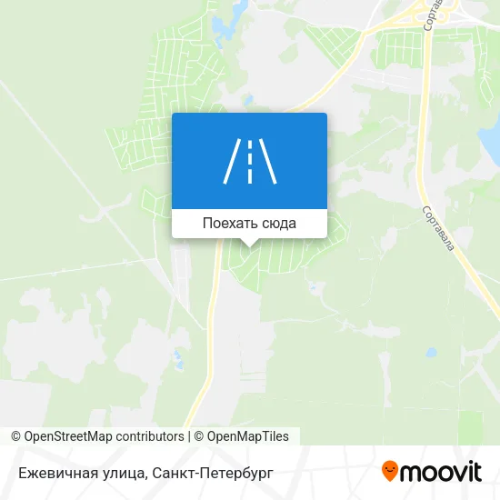 Карта Ежевичная улица