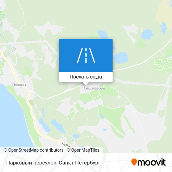Карта Парковый переулок