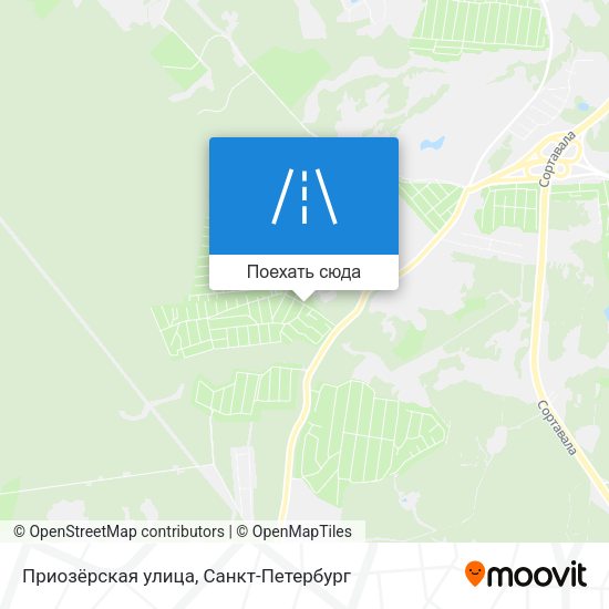 Карта Приозёрская улица