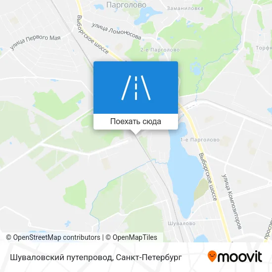Карта Шуваловский путепровод