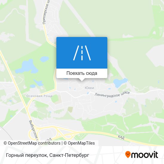 Карта Горный переулок