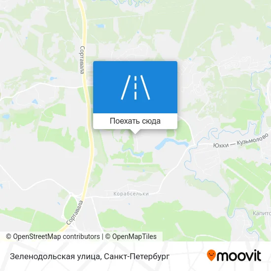 Карта Зеленодольская улица