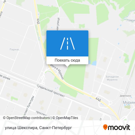 Карта улица Шекспира