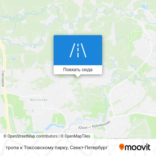 Карта тропа к Токсовскому парку