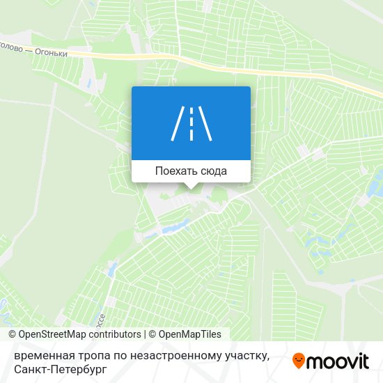 Карта временная тропа по незастроенному участку