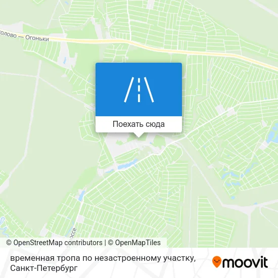 Карта временная тропа по незастроенному участку