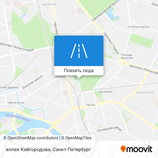 Карта аллея Кайгородова