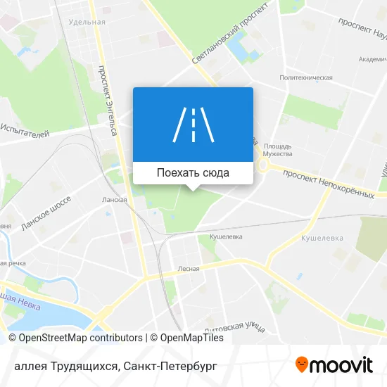 Карта аллея Трудящихся