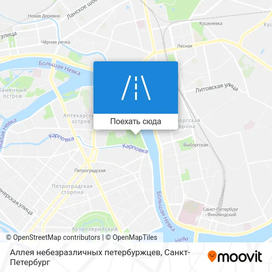 Карта Аллея небезразличных петербуржцев