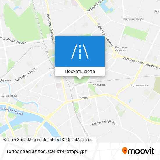 Карта Тополёвая аллея